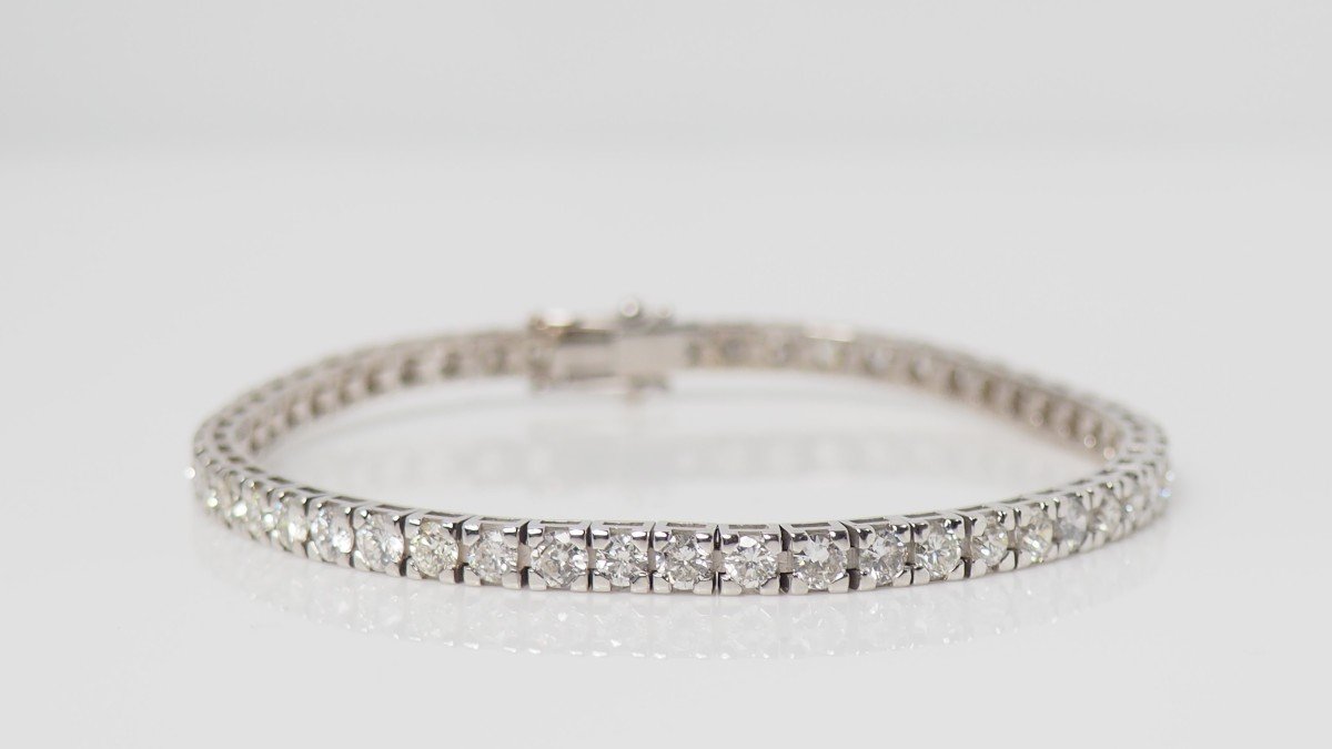 River Bracelet In White Gold And Diamonds-photo-4