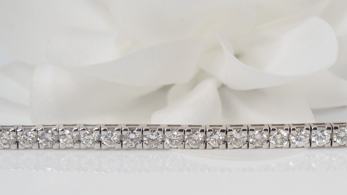 River Bracelet In White Gold And Diamonds