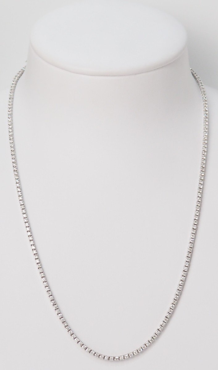 River Necklace In White Gold And Diamonds-photo-4