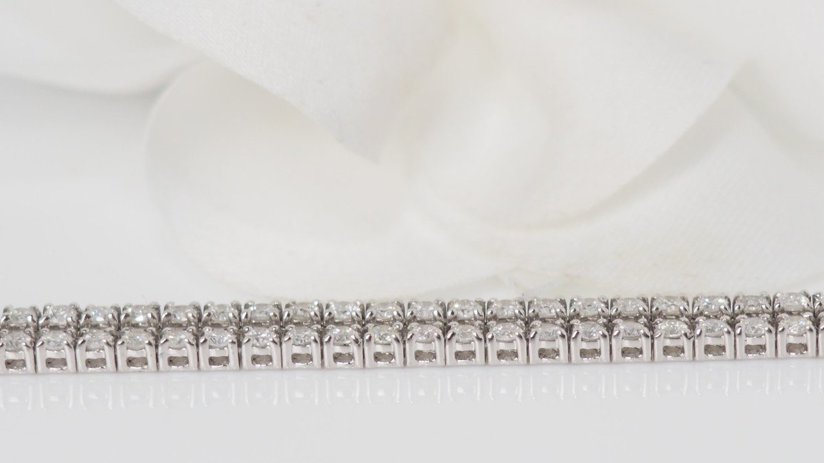 River Necklace In White Gold And Diamonds-photo-4