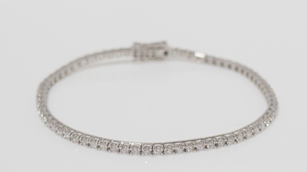 River Bracelet In White Gold And Diamonds-photo-4