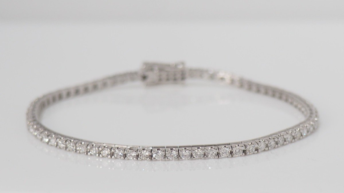 River Bracelet In White Gold And Diamonds-photo-2