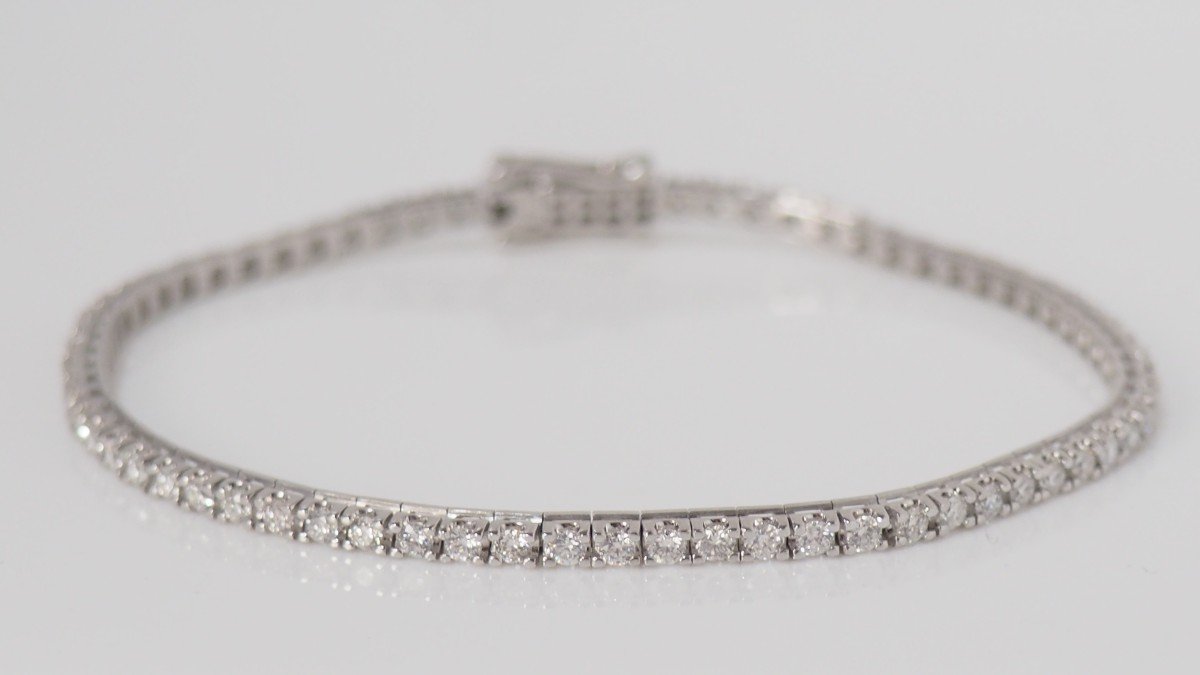 River Bracelet In White Gold And Diamonds-photo-3