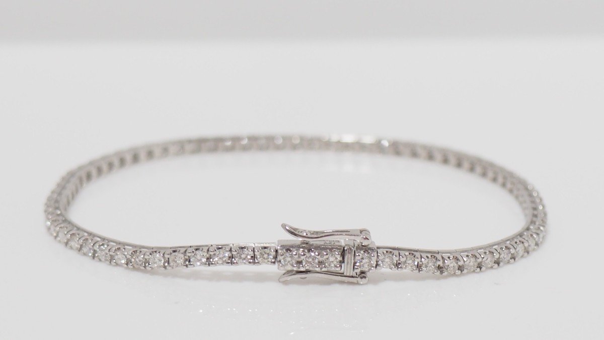 River Bracelet In White Gold And Diamonds-photo-5