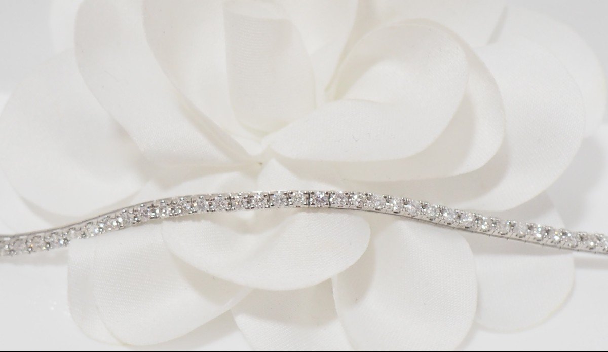 River Bracelet In White Gold And Diamonds