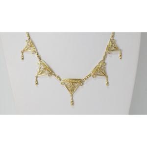 Drapery Necklace In Yellow Gold