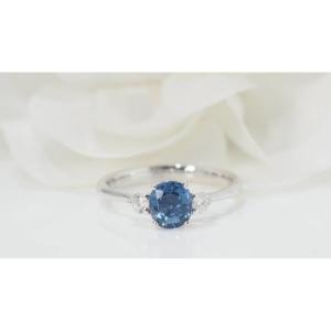 Ceylon Sapphire And Diamond Platinum Ring