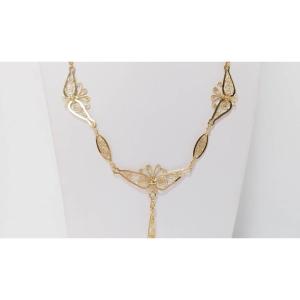 Drapery Necklace In Yellow Gold