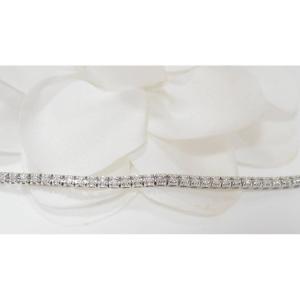 Bracelet Rivière En Or Blanc Et Diamants 1ct 