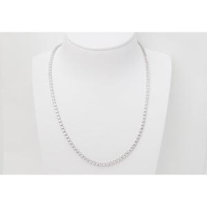 River Necklace In White Gold And Diamonds