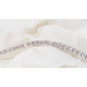 Bracelet Rivière En Or Blanc Et Diamants 3,20cts 