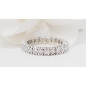 Full Ring Wedding Ring In White Gold And Diamonds
