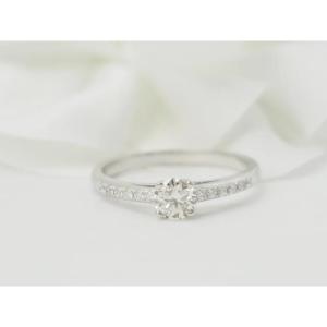 White Gold And Diamond Solitaire Ring 0.41ct