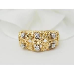 Vintage Yellow Gold And Diamond Ring