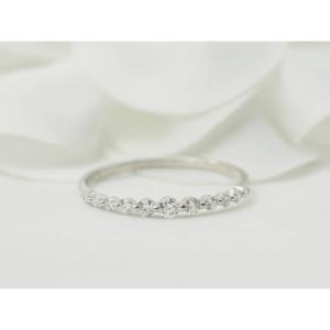 Half Wedding Band In White Gold And Diamonds