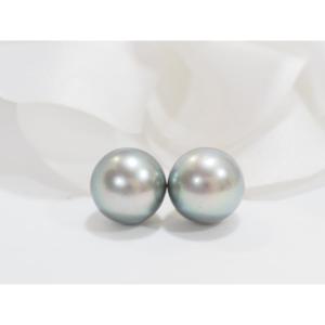 Boucles d'oreilles en or jaune et perles de Tahiti