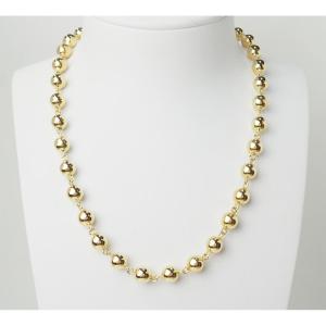 Marseille Yellow Gold Ball Necklace 