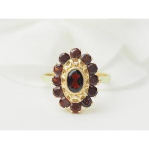 Vintage Yellow Gold And Garnet Ring