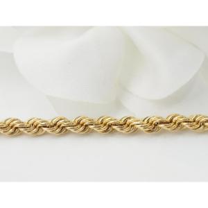 Yellow Gold Rope Mesh Bracelet