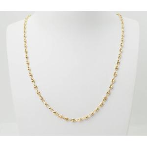 Yellow Gold Coffee Bean Mesh Necklace