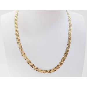 Yellow Gold Braided Necklace