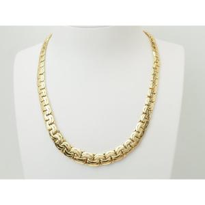 Collier en or jaune 18 carats à maille fantaisie – 32,65 g