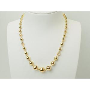 Collier marseillais vintage en chute en or jaune 18 ct – 20,66 g