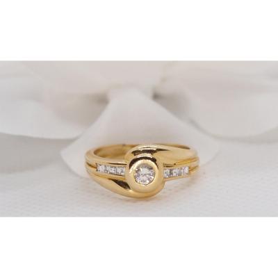 Yellow Gold And Diamond Ring