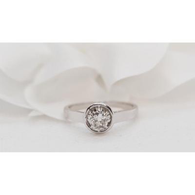 Solitaire Ring In Platinum And Diamond