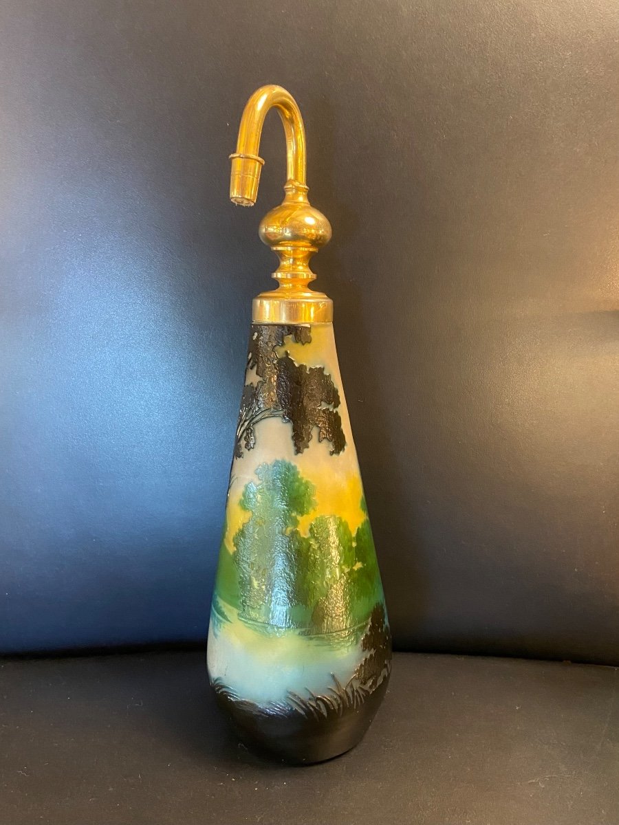 Vaporisateur En Pâte De Verre Signé Galle -photo-6