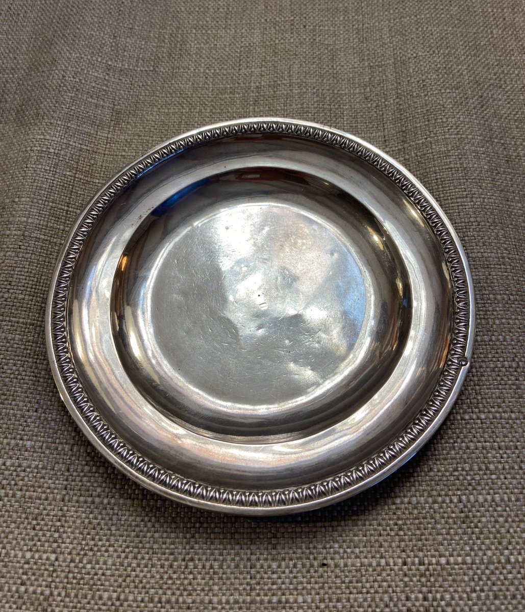 19th Century Solid Silver Cup And Saucer Set -photo-4