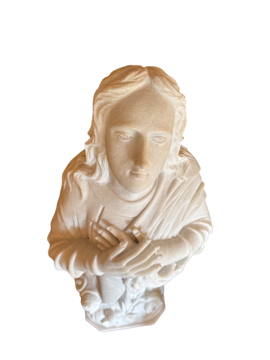 Vierge en marbre de carare-photo-6