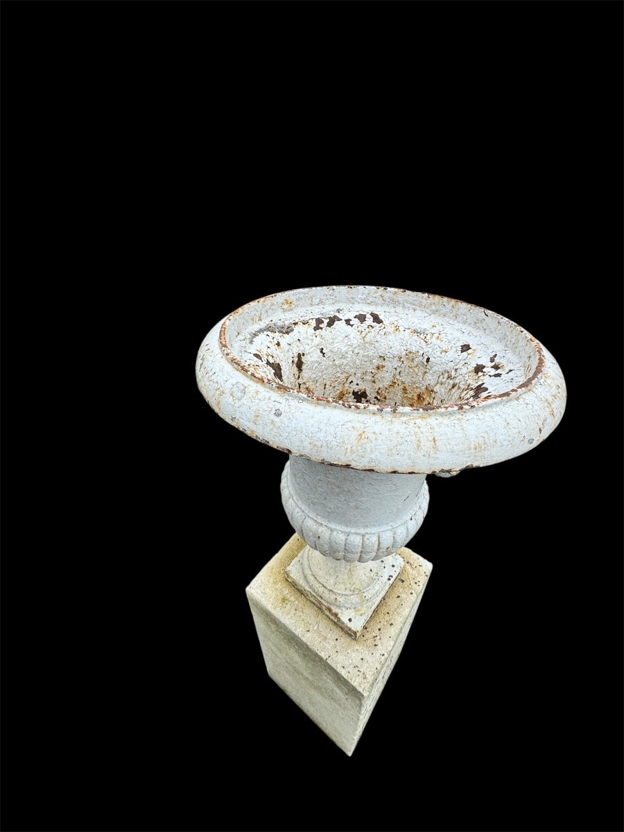 Paire vase en fonte XVIII/XIX -photo-2