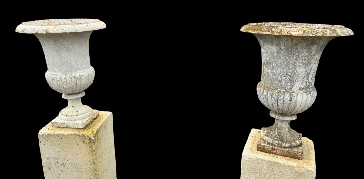 Paire vase en fonte XVIII/XIX 
