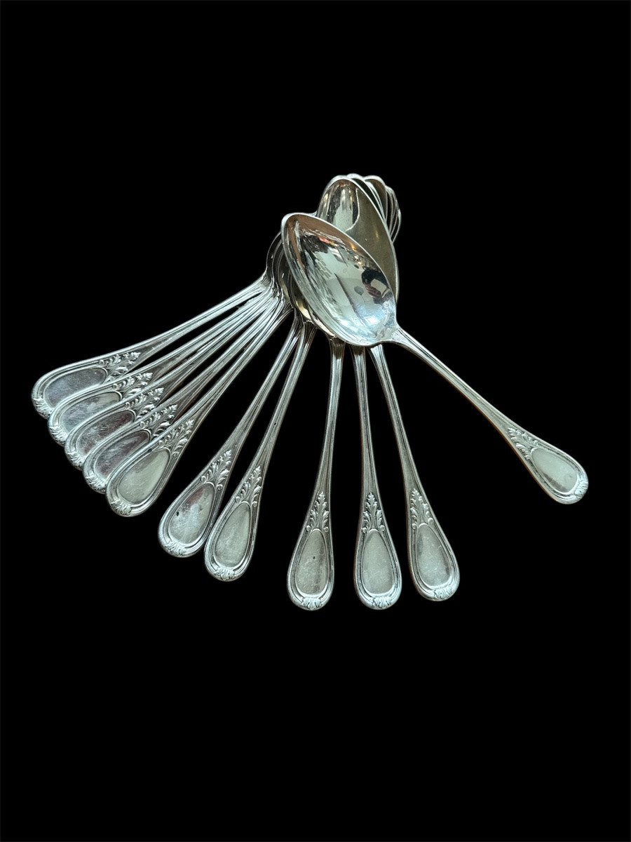 Massive Silver Household Set Henin XIX Eme-photo-3