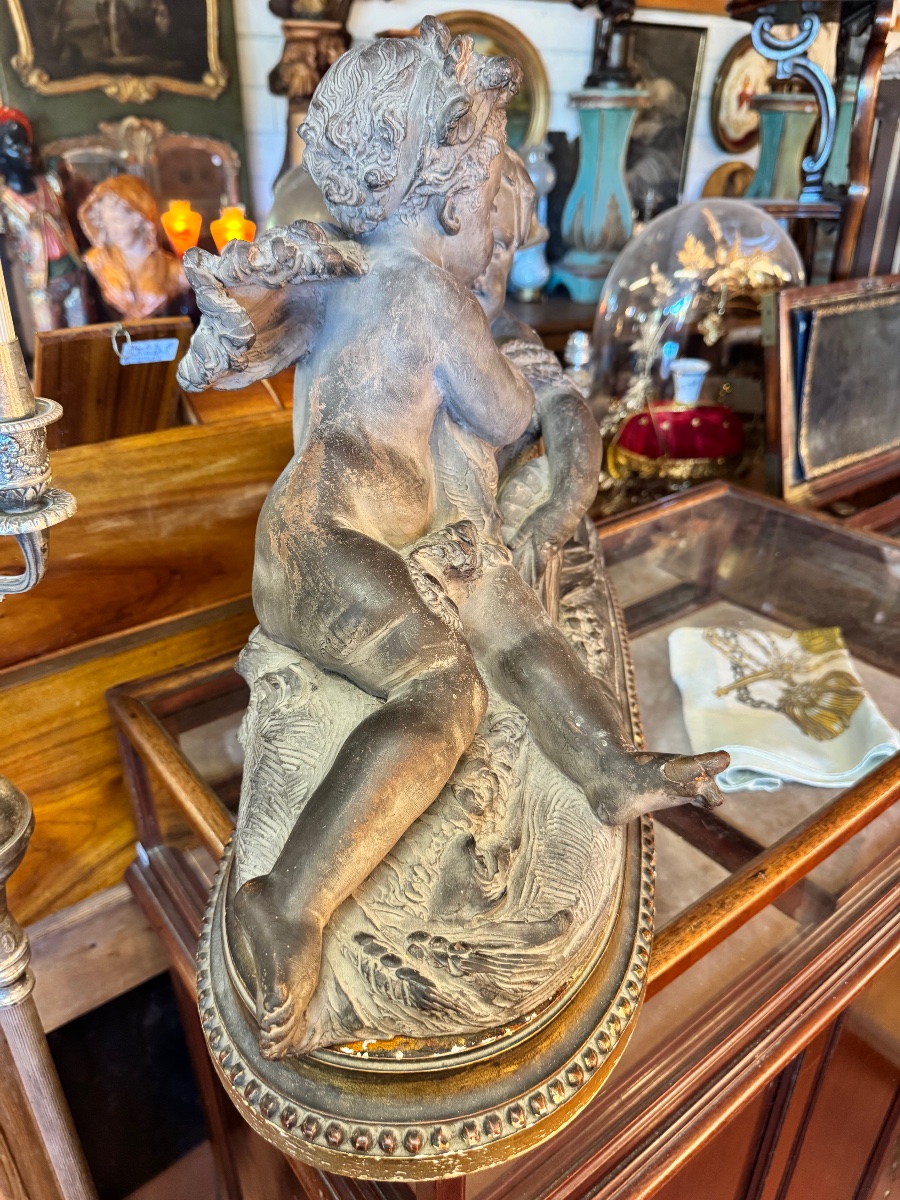 Terre cuite d’Albert-Ernest CARRIER XIX eme-photo-3