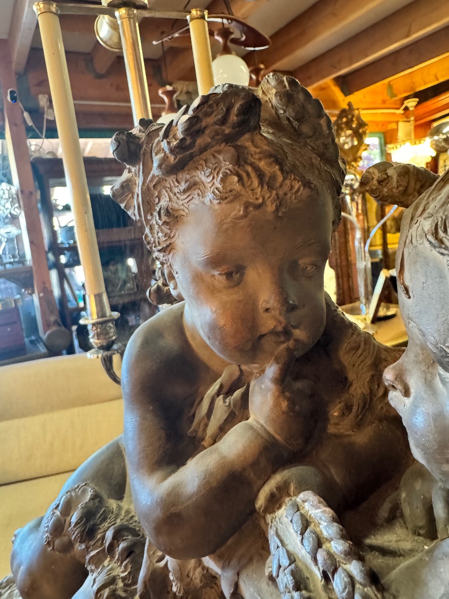 Terre cuite d’Albert-Ernest CARRIER XIX eme-photo-2
