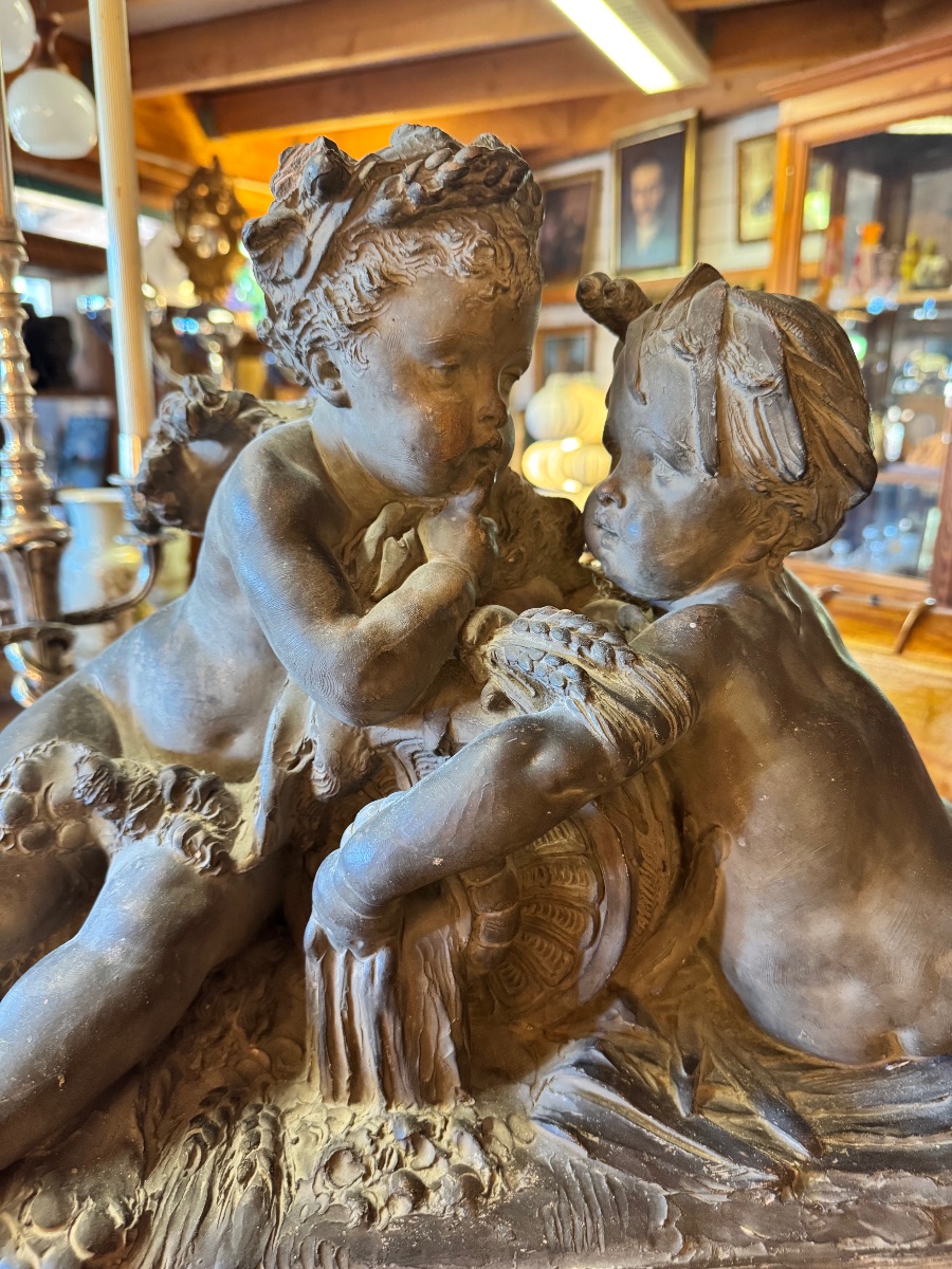 Terre cuite d’Albert-Ernest CARRIER XIX eme-photo-3