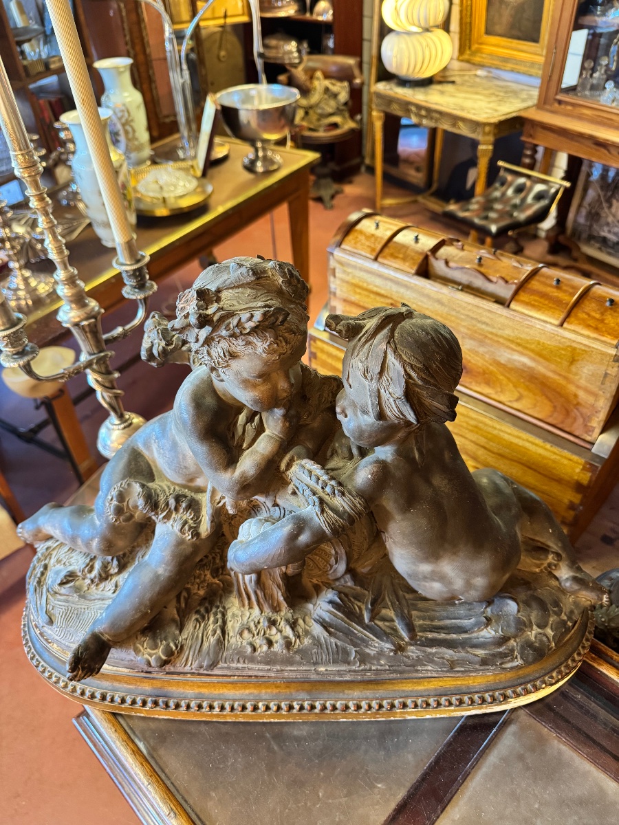Terre cuite d’Albert-Ernest CARRIER XIX eme-photo-7