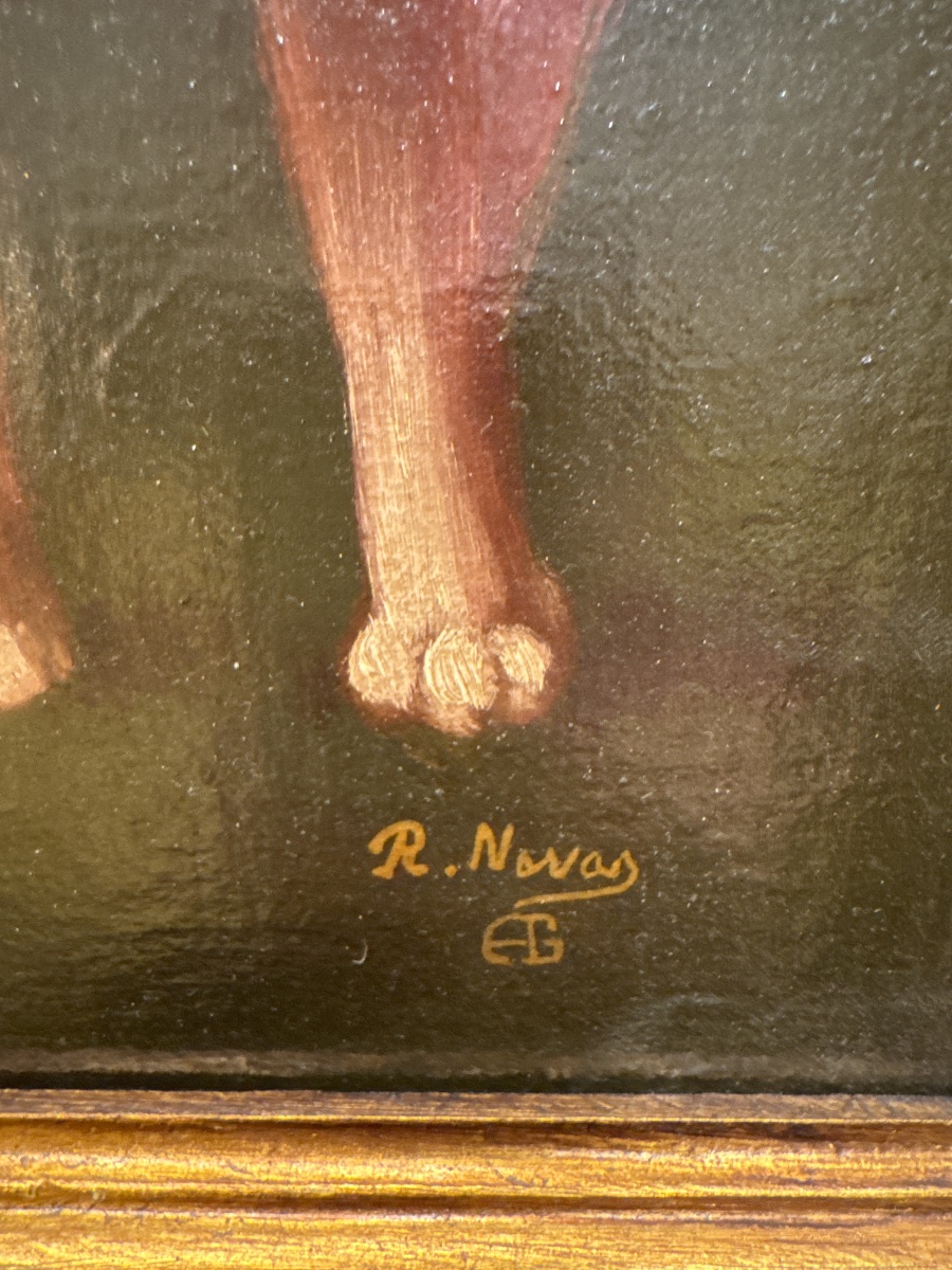 Oil On Canvas, 20th Century, Signed R. Navas-photo-4