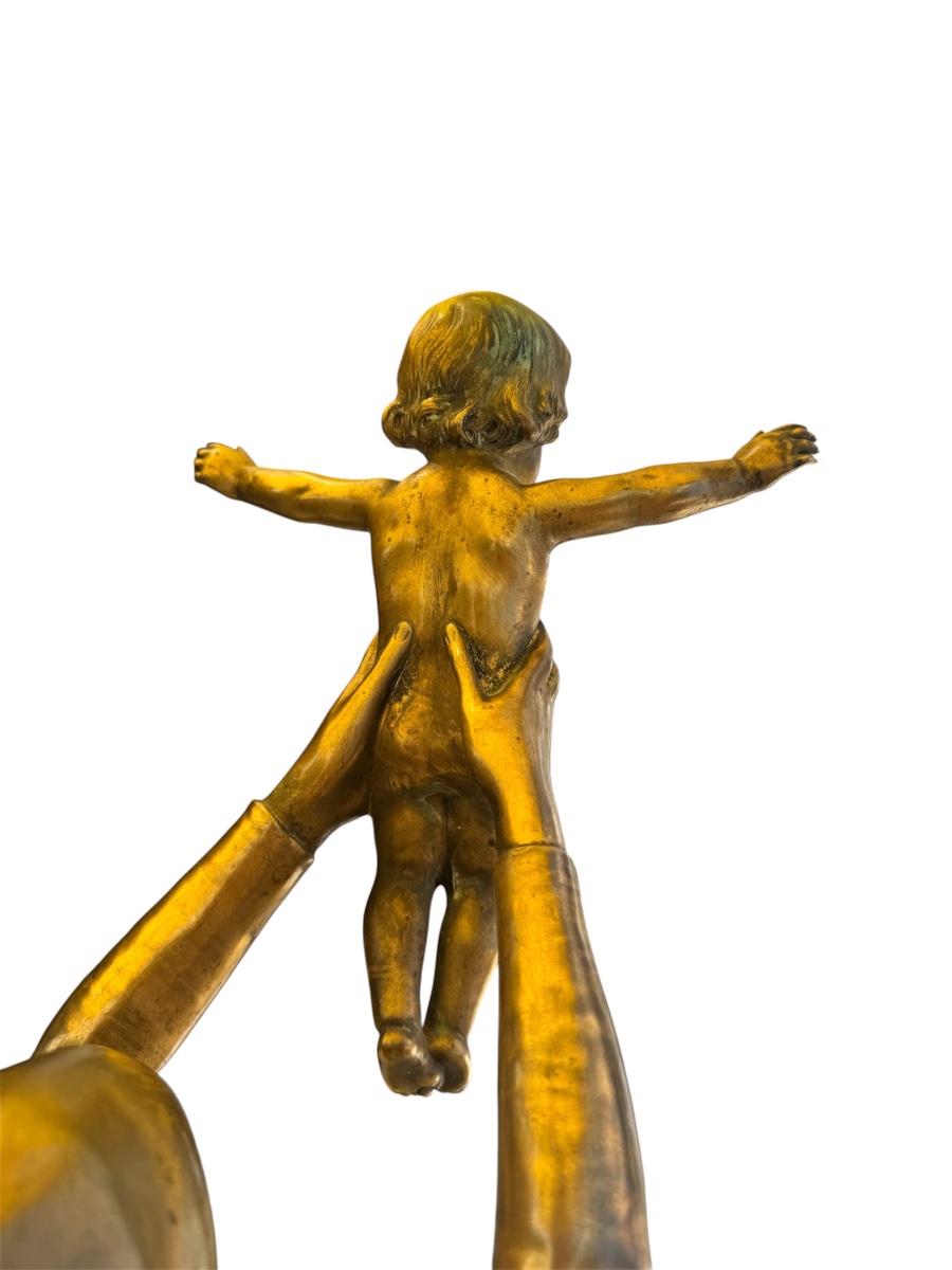 Vierge en Bronze doré ALBERT ROZE-photo-2