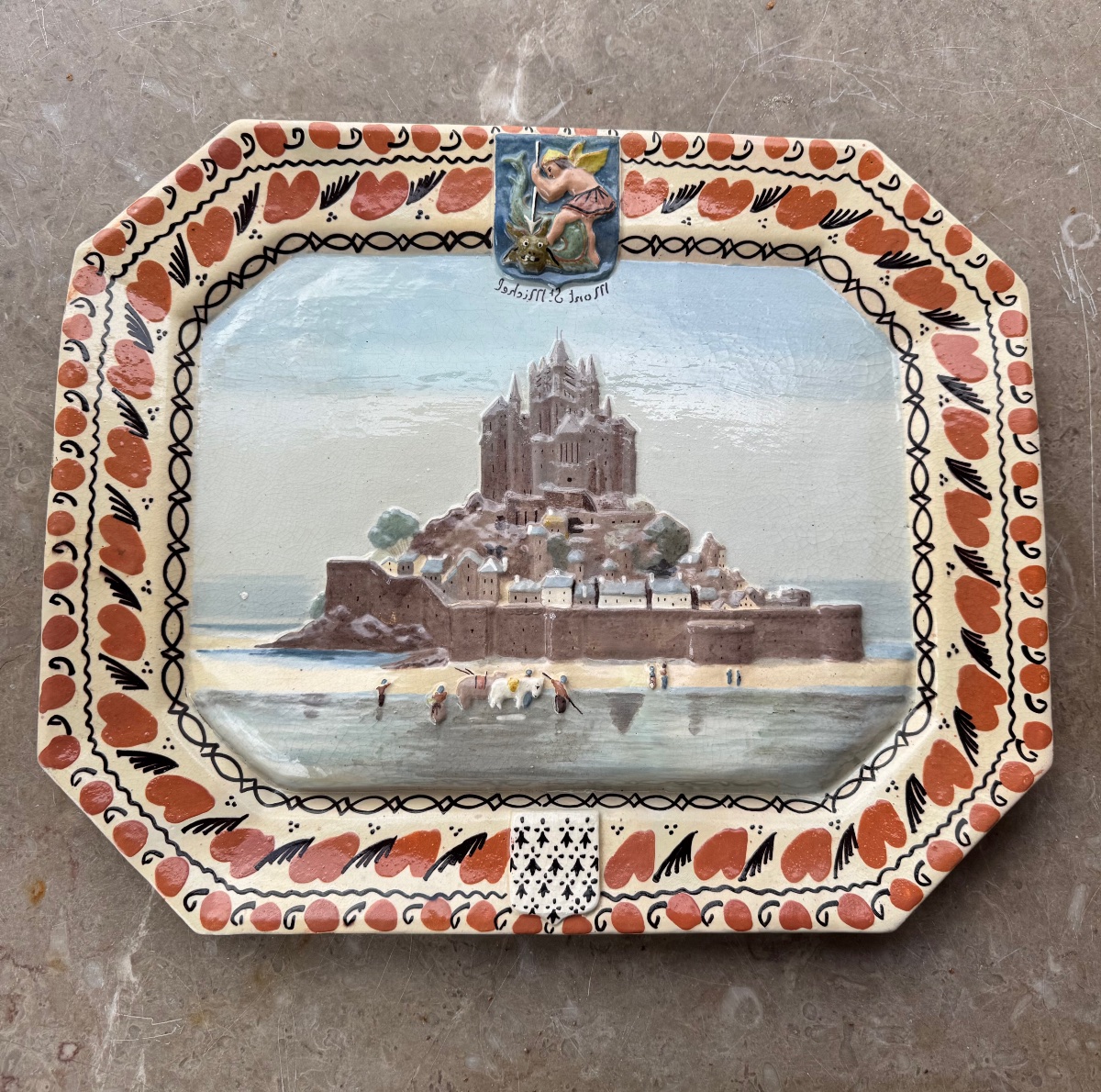 19th-century Porquier-beau Earthenware Dish-photo-2