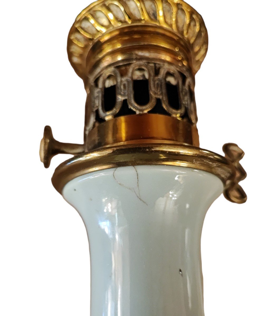 Lampe En Porcelaine de Céladon Et Bronze-photo-1
