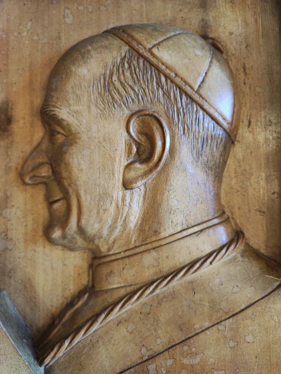 Sculpture Bas Relief Pape Paul VI-photo-2