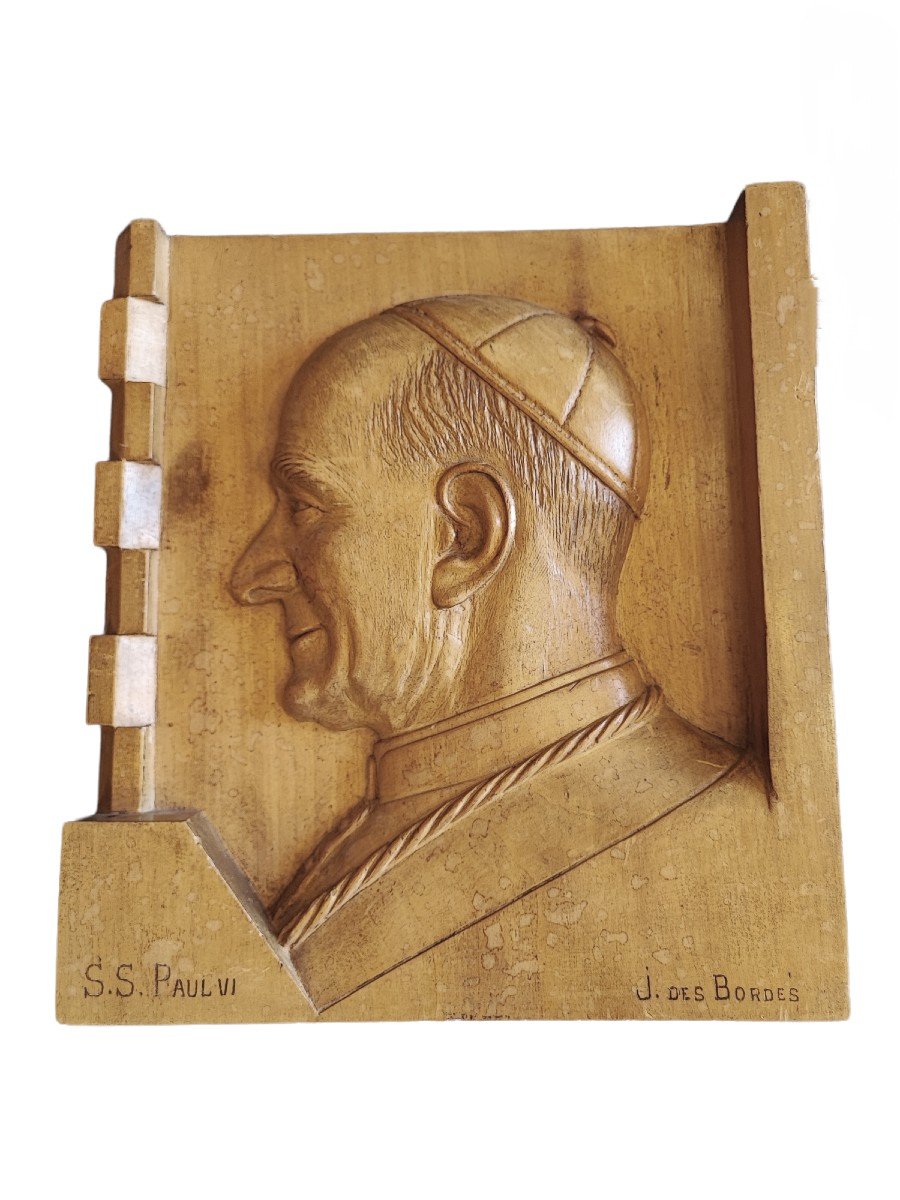 Sculpture Bas Relief Pape Paul VI