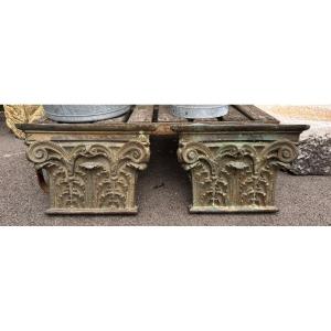 Pair Of Capital Bronze