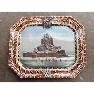 19th-century Porquier-beau Earthenware Dish