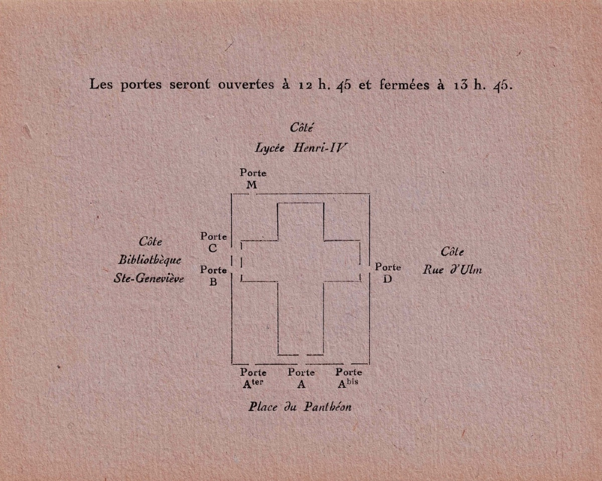 [jean Jaurès] Invitation Card For The Transfer Of Jean Jaurès' Ashes To The Pantheon.-photo-2