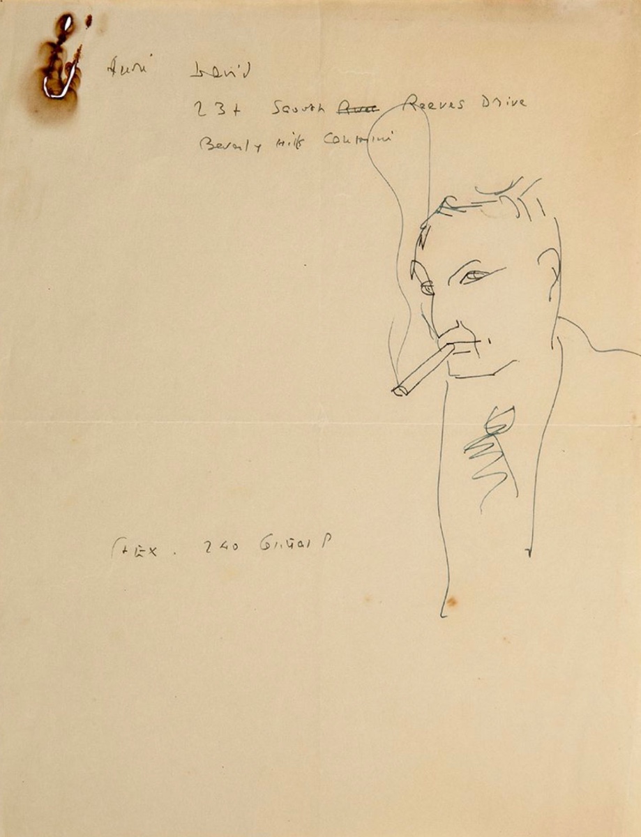 Antoine De Saint-exupéry - Pen Drawing & Signed Autograph Notes
