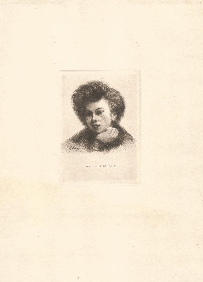 Arthur Rimbaud - Portrait Engraved By Georges Gorvel.-photo-2